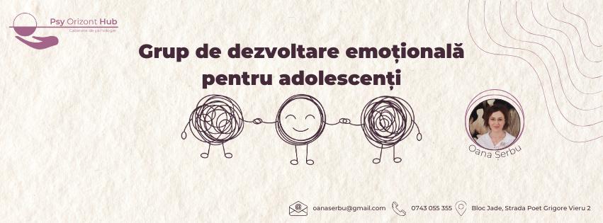 Ateliere de dezvoltare personală și psihoterapie grup în 2026 pentru ADOLESCENȚI „Încredere si autocunoaștere”